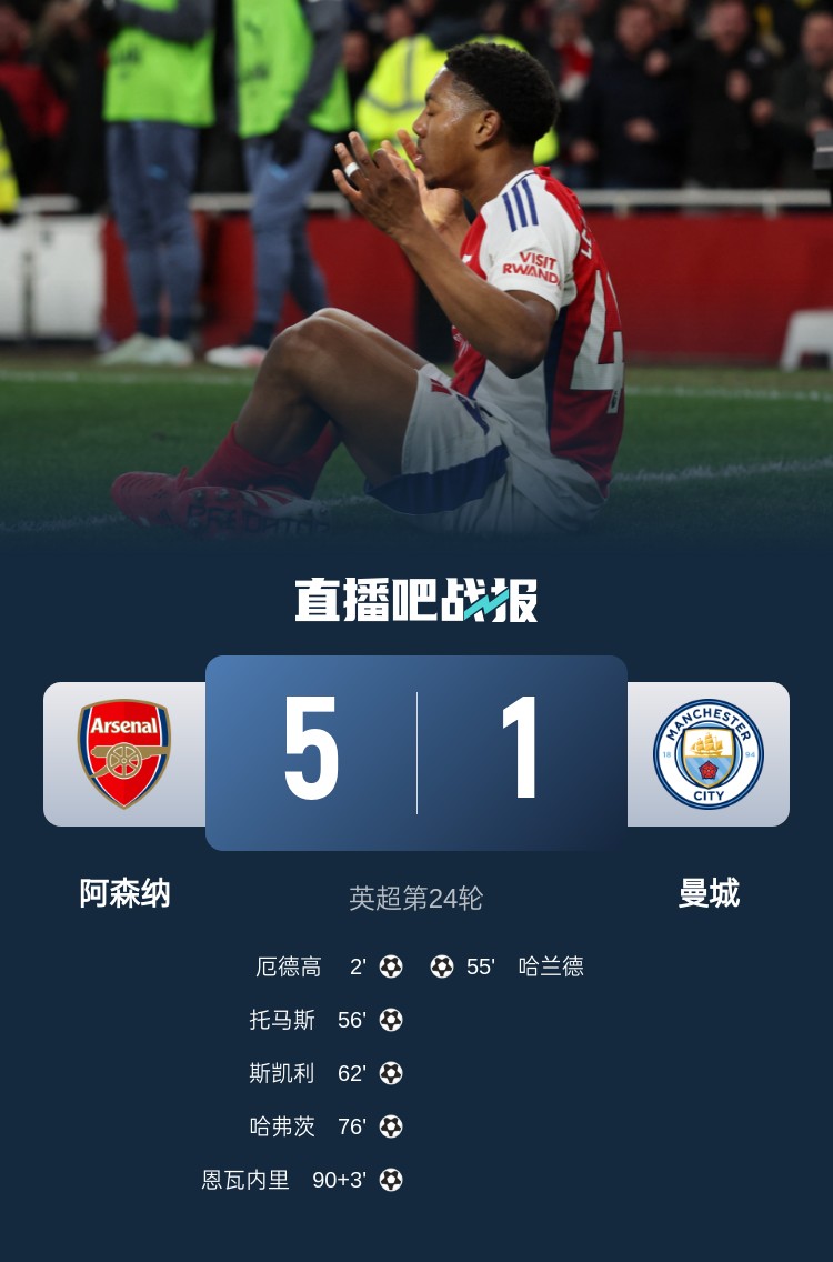 硬氣槍手無畏強敵！阿森納本賽季5-1碾壓曼城，3-0完勝皇馬